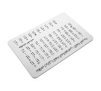 OUNONA Tablette Braille Arabe en Aluminium 12,5×19 Cm à Points en Relief, Outil Pédagogique pour Apprentissage du Braille Débutants, Aide Tactile pour Aveugles et Malvoyants, Matériel