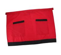 OUNONA Tablier de Travail Demi-longueur Taille Unique Tablier Court Unisexe avec Poches pour Femme de Rétro Cuisine Café Service Bord Rouge Et Noir