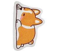 OUNONA Tapis de Chambre Doux Antidérapant 23X15,75 Pouces en PVC Dessin Animé Corgi, Décoratif pour Couloir et Entrée