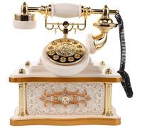 OUNONA Téléphone Vintage, boîte à Musique, téléphone à Cadran rétro, modèle de téléphone Fixe à l'ancienne, Figurine décorative de Bureau pour Armoire, étagère, Hall d'entrée