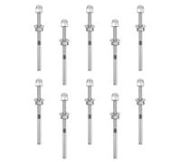 OUNONA Tendeur de câble inox 10pcs, terminal d’extrémité serti en acier inoxydable pour garde-corps de terrasse, système de rampe d’escalier, pièce monobloc