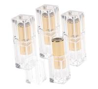 OUNONA Tubes Vides en Plastique pour Rouge à DIY 4Pcs Transparent 10Ml Rechargeable Bricolage Voyage Trousse de Maquillage