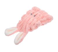 OUNONA Turban Cheveux Doux Motif Lapin pour Garçon Fille Serviette Absorbante pour Cheveux Mouillés Bonnet Protection Après Bain