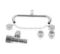 OUNONA Unité de Lavage Oculaire Urgence Acier Inoxydable pour Évier Robinet Mitigeur avec Douchette Lavabo Station de Rinçage Yeux pour Sites Industriels et