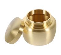 OUNONA Urne Funéraire Mini en Cuivre pour Cendres, Récipient Portable, Matériau Robuste et Sûr, Design Simple et Élégant, Dimensions 4X4X3 CM, Maison Cimetière