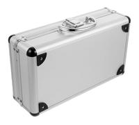 OUNONA Valise à Outils Blanche en Alliage D’Aluminium Verrouillable | Grosse Capacité, Poignée Intégrée, Légère, pour Bijoux et Remède, Usage Maison ou Travail