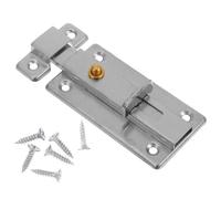 OUNONA Verrou de Porte Coulissante Acier Inoxydable Renforcé Targette Double Tête pour Porte de Salle de Bain Serrure de Sécurité Robuste pour Maison et