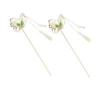 OUNONA Vintage Butterfly Tassel Hair Sticks Classical Chinese Hairpin For Long Hair Women Soft Durable Metal For Elegant Chignon And Hanfu Style
