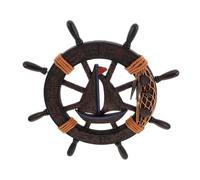 OUNONA Volant De Bateau Bois Décoration Murale Nautique Ornement Suspendu Pour Porte Design Méditerranéen Pour Intérieur à Thème Plage