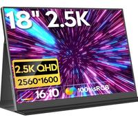 OUNSHLI Moniteur portable pour ordinateur portable, 18 pouces 2.5k 2560 x 1600 grand moniteur portable 16:10 100 % sRGB FreeSync Moniteur de jeu portable HDR pour Mac Switch Xbox PS4/5
