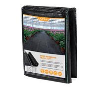 OUNUO Toiles de Paillage 1m x 10m, Toile Anti Mauvaises Herbes Jardin 90g/㎡, Geotextile, Bache Noire Agricole, Barriere Anti Racine, Contre Les Mauvaises Herbes, Tissu Perméable à l'eau