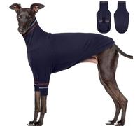 OUOBOB Greyhound - Chandail pour chien, manteau italien pour lévrier de grande taille, whippet - Chandail à col roulé en tricot extensible - Vêtements thermiques pour lévrier lévrier - Combinaison