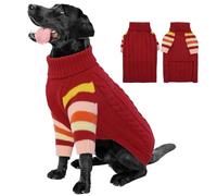OUOBOB Pull pour chien, grand pull à col roulé gilet d'hiver pour filles et garçons, tenues de Noël, vêtements de sweat-shirt pour animaux de compagnie, vêtements tricotés, St Bernard XXXXXL