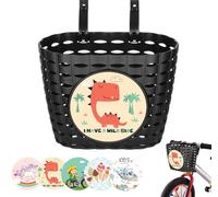 OUOQI Panier Velo Enfant,Enfants Avant Guidon Paniers,Panier de Guidon de Vélo Enfant,Panier de Vélo en Plastique,Bicyclette Réglable Panier,Convient à La Plupart des VéLos pour Enfants