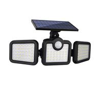 OUOULAJY Lampe murale d'extérieur à énergie solaire 3 têtes réglable IP65 étanche Lampe de jardin intégrée 108 LED One 3 têtes 108 LED