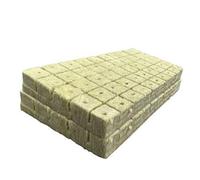 OUOULAJY Lot de 100 cubes de plantation carrés pour semis hydroponiques - Absorbant l'eau - Universels - Pour fruits et plantes - 25 x 25 x 30 mm
