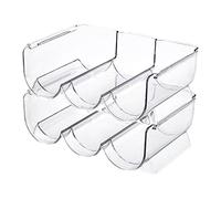 OUOULAJY Lot de 2 supports de bouteilles d'alcool pour comptoirs de garde-manger à la maison, 2 pièces, 3 grilles, 2 x 3 grilles