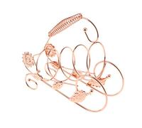 OUOULAJY Retor Étagère de rangement en métal pour bouteille de champagne Rose doré