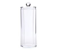 OUOULAJY Support en plastique transparent pour boules de coton Q-Tips pour pinceaux de maquillage, tampons pour cotons-tiges, cosmétiques