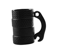 OUOULAJY Tasse à café en forme de pneu de roue - Tasse à thé en céramique unique pour homme