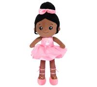 OUOZZZ Poupée de Chiffon Fille 32cm - Jouet Bébé 1 an, Peluche Bébé Fille Noire, pour Filles