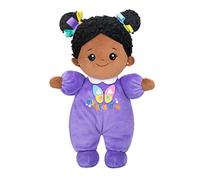 OUOZZZ Poupon & Poupée Noire Fille, Doux Bébé Poupée Violette, 25cm | Doudou chiffon souple, première poupée en tissu doux, peluche afro lavable, compagnon de sommeil pour petite fille
