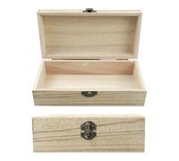 oupados 20×10×6CM Boite en Bois Petit Carré Marron Boîte en Bois Boite Bois Avec Couvercle Convient pour Ranger Toutes Sortes de Petits Accessoires et de Petits Objets