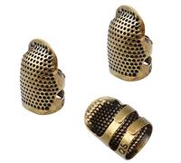 oupados 3 PièCes DéS à Coudre Style Vintage ProtèGe-Doigts De Couture à Coudre Protecteur De Doigt Cuivre Pour La Couture Bricolage Les Outils De Couture- Taille Moyenne