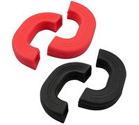 oupados 4 Pièces Support de Poignée Chaude en Silicone Poignées De Casserole Protect Anti Brûlure 2 Paires pour Cuisson Casserole Poêles Frire Plateaux de Four(Rouge, Noir)