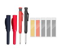 oupados Lot de 2 crayons de charpentier épais 30 2,8 mm - Porte-mine en bois avec marqueur à trous profonds - Parfait pour le travail du bois