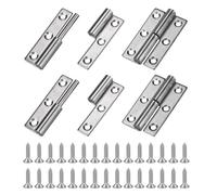 Oupados Lot de 4 paires de charnières de porte en acier inoxydable 304, 30 vis, Direction gauche, Convient pour portes, fenêtres, armoires, boîtes 3,5 x 6,5 cm