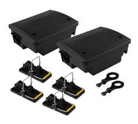 oupados Station d'appât pour Rats Lot, 2 Boîtes à appât de Jardin