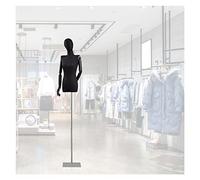 OUPAIAI Buste de Femme Mannequin Couture, Ayant Un Substrat Métallique, Torse du Tailleur pour L'affichage Bijoux Vêtements, Hauteur Réglable 120-210cm(Silver,A)