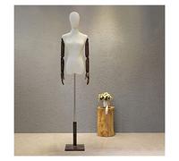 OUPAIAI Buste de Femme Mannequin Couture, Hauteur Réglable 47,2"- 74,8" Torse du Tailleur pour L'affichage Bijoux Vêtements(Brown,B)