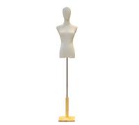 OUPAIAI Buste de Femme Mannequin Couture, Hauteur Réglable 47,2"- 74,8" Torse du Tailleur pour L'affichage Bijoux Vêtements(Natural,A)