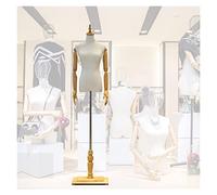 OUPAIAI Buste de Femme Mannequin Couture Torse féminin, Réglable couturière Costumier Étudiants modèles Mode pour la présentation vêtements(Natural,B)