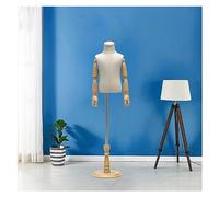 OUPAIAI Enfants Mannequin De Couture Formes Vestimentaires De Couture, Réglable Enfants Mannequins Buste Shop Mannequin De Vitrine avec Base en Bois pour Vitrine Affichage(B,135#)