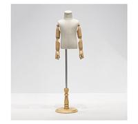 OUPAIAI Enfants Mannequin De Couture Formes Vestimentaires De Couture, Réglable Enfants Mannequins Buste avec Base en Bois pour Vitrine Affichage(B,80#)