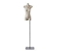 OUPAIAI Femme Mannequin De Couture Torse, Mannequins Buste Modèle avec Base Anti - Empreintes Digitales pour L'affichage Bijoux Costumes, Hauteur Réglable 66 91 Pouces(A)