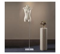 OUPAIAI Femme Mannequin De Couture Tosso, Hauteur Réglable Mannequins Buste Shop Vitrine avec Base Métallique pour Affichage Bijoux Costumes(A)