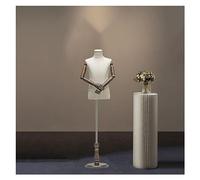 OUPAIAI Torse Mannequin Enfant Mannequin De Couture avec Base Ronde en Bois, Formes Vestimentaires Enfant avec Support Réglable pour Vitrine Affichage(B,100#)