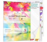 Oupp-Evergreen Goods Ltd 50 Feuilles A4 Blanches Brillantes Pour Imprimante À Étiquettes Auto-Adhésives, Feuilles D'étiquettes A4, Papier D'impression Pour Imprimante À Jet D'encre Et Laser