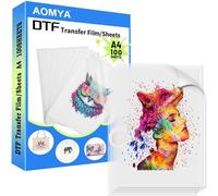 OUPP-Lot De 100 Feuilles De Film De Transfert A4 Dtf Transparent Brillant Pour Toutes Les Imprimantes À Sublimation Et Dtf, 21,6 X 27,9 Cm, Film Dtf Pour Sublimation Et Hack,Film De Qualité Supérieur