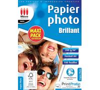 OUPP-Papier Photo-Papier Photo A4-Feuille A4-Papier Imprimante-Tirage Photo-Papier Impression Photo-Maxi Pack 100 Feuilles Papier Photo Brillant A4-200 G/M 100 Feuilles 5404