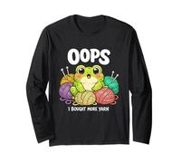 Oups, J'Ai acheté Plus de Laine Funny Cute Frog Manche Longue
