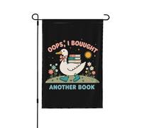 Oups, j'ai acheté un autre livre ! Drapeau de jardin personnalisé 30 x 45 cm, double face, pour l'extérieur