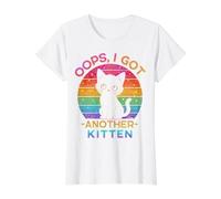 Oups, J'Ai Un Autre Chaton - Chat drôle T-Shirt Graphique avec Valeur, Femme, Blanc, M