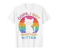 Oups, J'Ai Un Autre Chaton - Chat drôle T-Shirt Graphique avec Valeur, Homme, Blanc, S