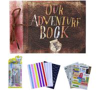 Our Adventure Book,Album Photo Voyage,Albums Pour Scrapbooking,Diy Kit Scrapbooking,40 Pages Carnet Scrapbooking Pour Noël Mariage Anniversaire Famille