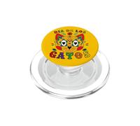 Our des Morts Chat Sugar Skull Dia De Los Gatos Graphique PopSockets PopGrip pour MagSafe